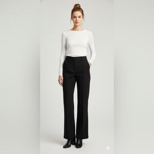 Elegant Black Wide Leg Women's Pants